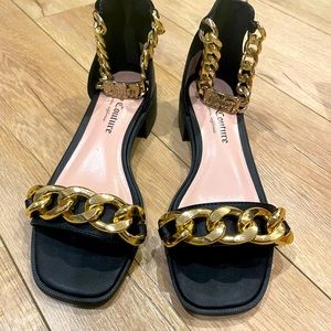 New Juicy Couture Size 6 Black Sandals